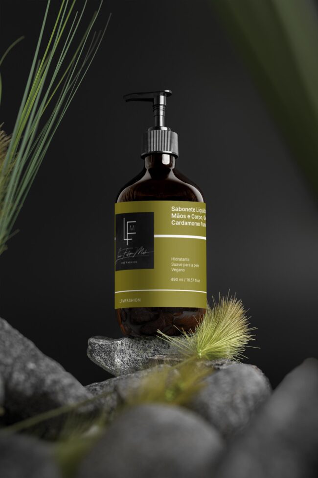 Sabonete Líquido para Mãos e Corpo, Gengibre e Cardamomo Fumado